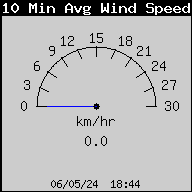 10 Minute Average Wind Speed