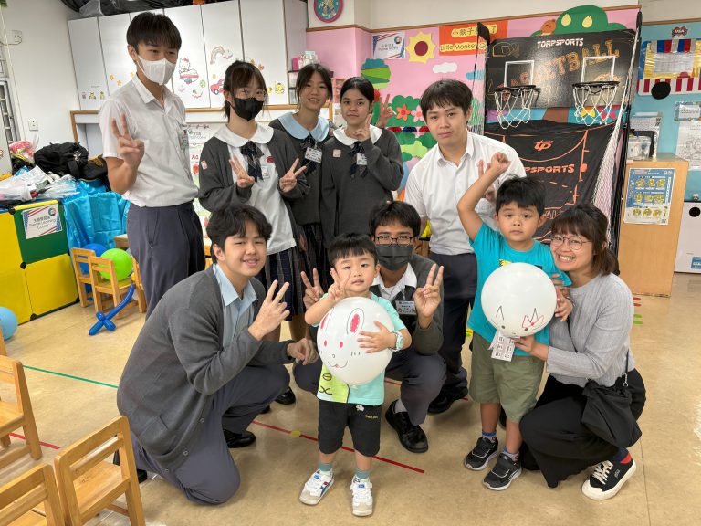 本校5D班同學到嶺南幼稚園（小西灣）開放日進行義工服務